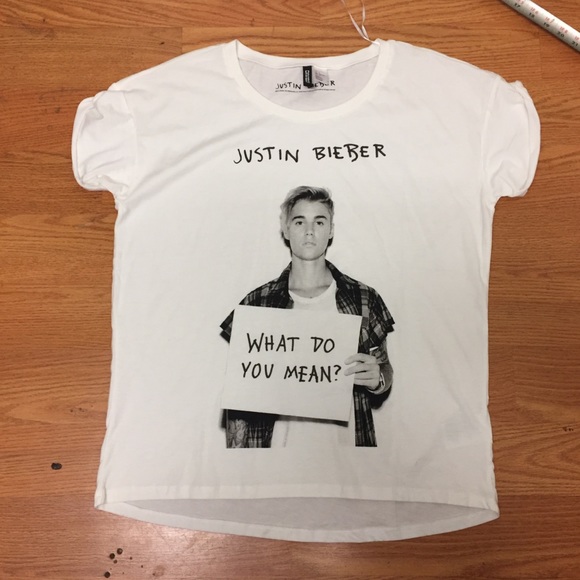 Women’s tee Justin Bieber’s SZ M what do you mean - Picture 1 of 5
